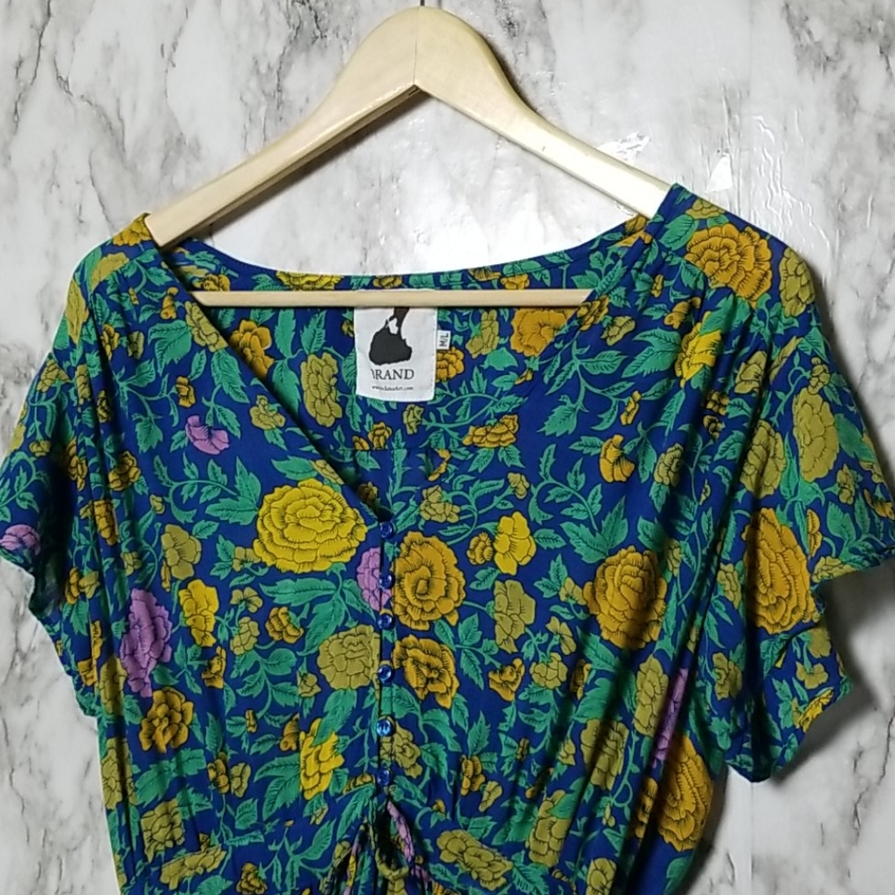 Brand Women's V Neck Dress Summer - Picture 4 of 8